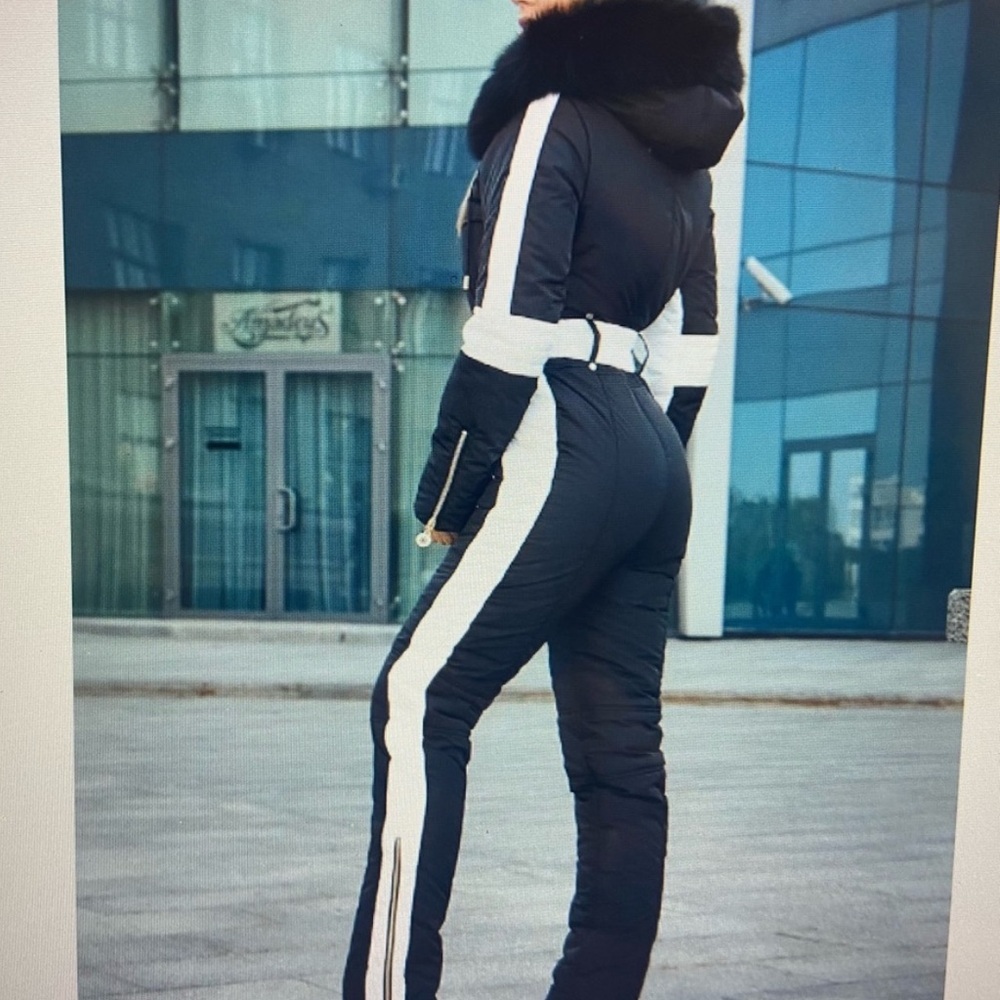 Yousify Snow Suits Onesie Outdoor Sports Waterproof  Removable Faux Fur Collar